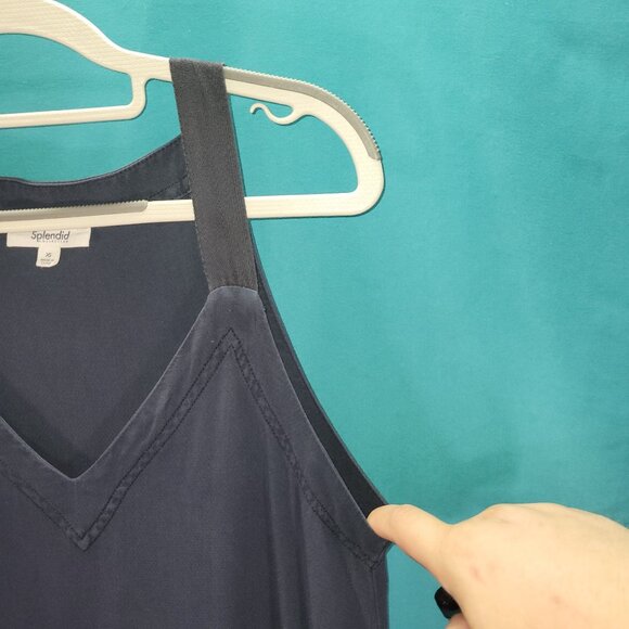 Splendid Collection Navy Blue Sleeveless V-Neck Tiered Dress XS - Picture 5 of 11